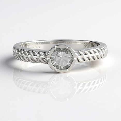 Anello in argento con Zircone (Ornaments by de Melo)
