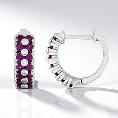 Orecchini in argento con Rodolite