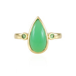 Anello in argento con Crisoprasio (KM by Juwelo)