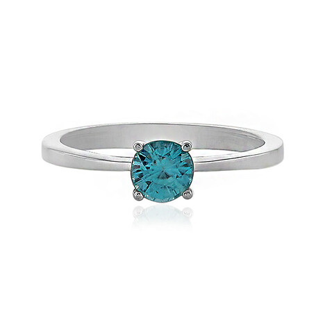 Anello in argento con Zircone Blu