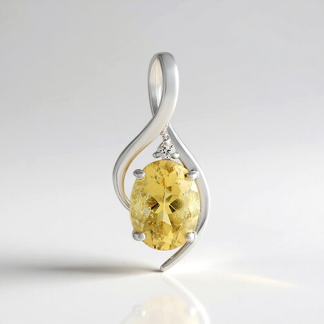 Ciondolo in argento con Berillo Giallo