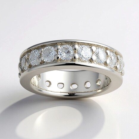 Ciondolo in argento con Topazio Bianco (MONOSONO COLLECTION)