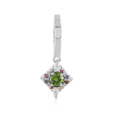 Ciondolo in argento con Zircone Ceylon Verde