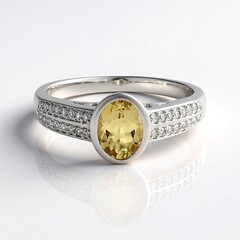 Anello in argento con Berillo Giallo