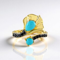 Anello in argento con Turchese Sleeping Beauty