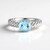 Bague en argent et Topaze bleu ciel (Ornaments by de Melo)