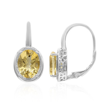Boucles d'oreilles en argent et Citrine