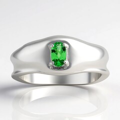 Anello in argento con Tsavorite AAA del Kenia