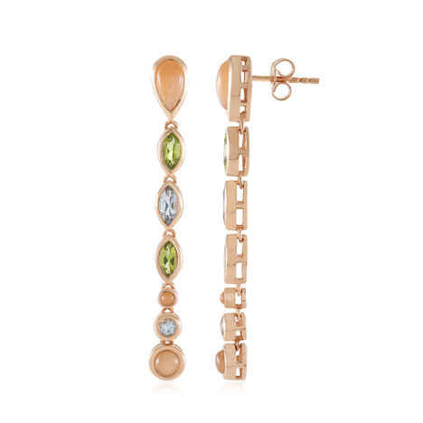 Orecchini Donna In Pietra Di Luna – 5,6 Carati, Argento 925 – Ipoallergenici, Con Custodia In Velluto – Unique Gems