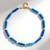 Neonblauer Apatit-Silberhalskette