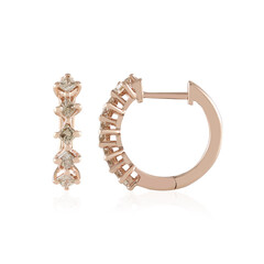 Pendientes en oro con Diamante chocolate I2