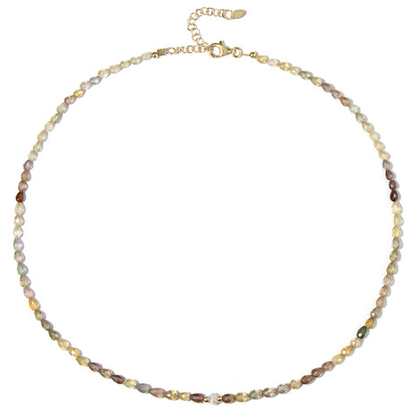 Collier en argent et Zircon jaune canari