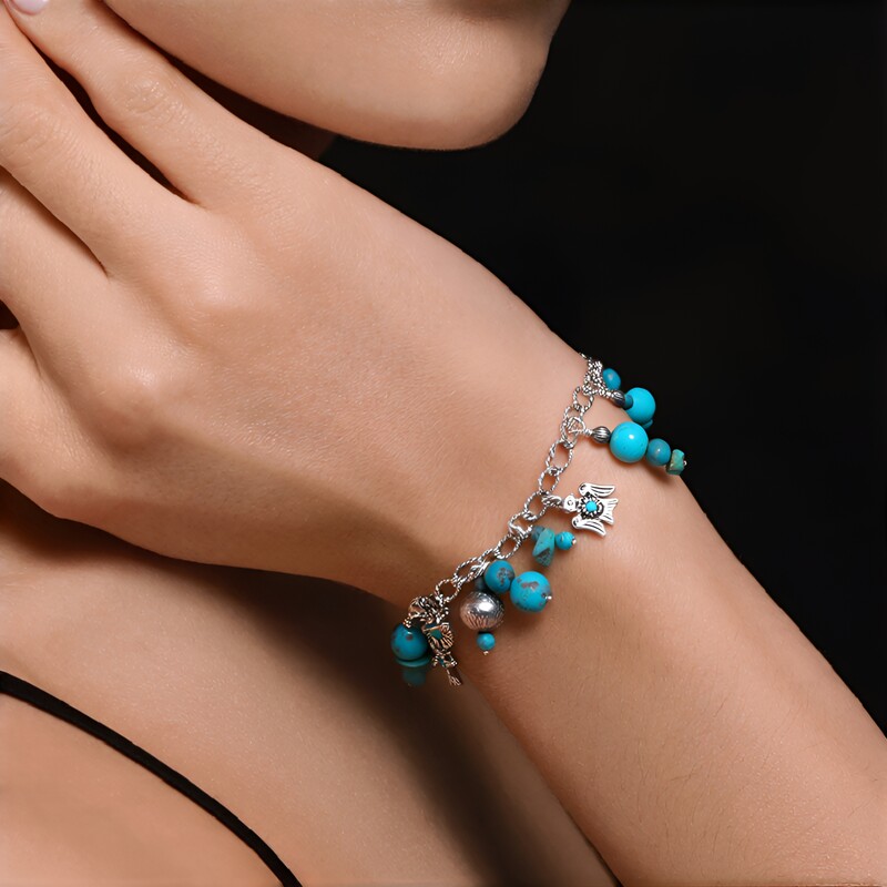 Türkis-Silberarmband (Desert Chic)