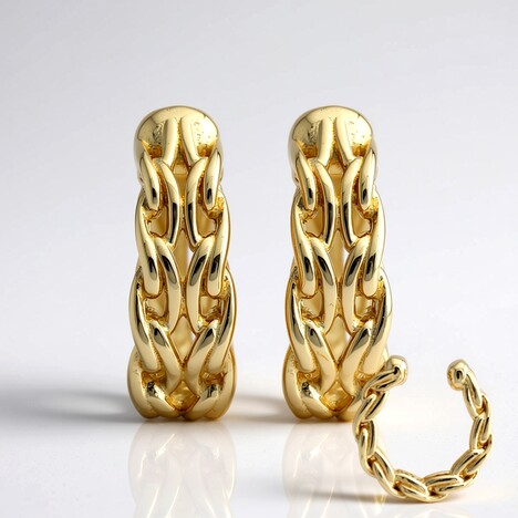 Orecchini a cerchio con clip in argento
