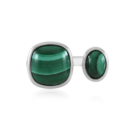 Anillo en plata con Malaquita (Adela Silber)