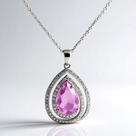 Collana in argento con Quarzo Lilla