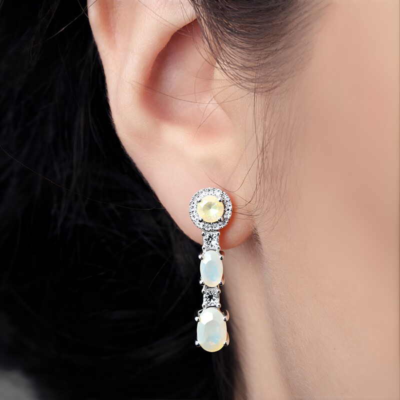 Welo-Opal-Silberohrringe