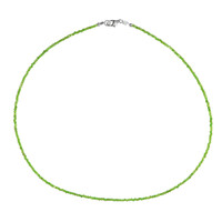 Collana in argento con Diopside Russo