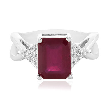 Anillo en plata con Rubí de Madagascar