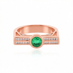 Anillo en oro con Esmeralda de Colombia (de Melo Gold)