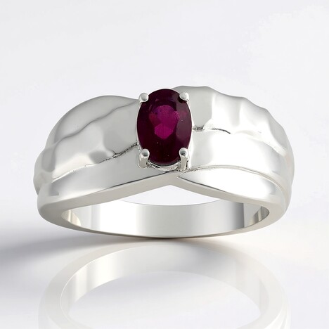 Anello in argento con Granato Roshoite (Pallanova)