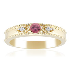 Bague en or et Saphir Padparadscha
