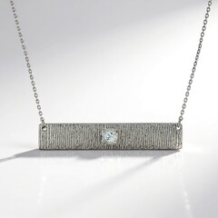 Collana in argento con Acquamarina Brasiliana