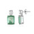 Green Fluorite Silver Earrings