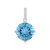 Colgante en oro con Topacio azul suizo