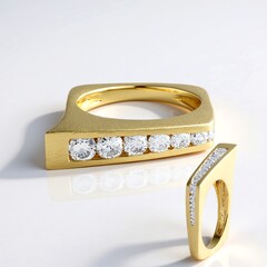 Anello in oro con Diamante I2 (I) (de Melo Gold)