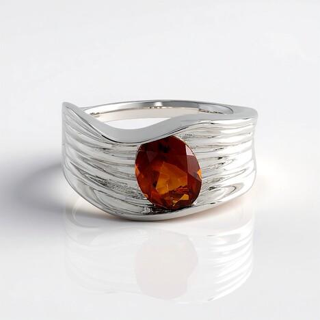 Anello in argento con Citrino Madeira (de Melo Essence)