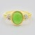 Anello placcato in oro con Crisoprasio Imperiale