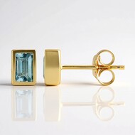Pendientes en plata con Topacio azul cielo