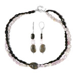 Parure en argent et Tourmaline noire