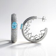 Orecchini in argento con Zircone Ratanakiri (de Melo Essence)