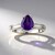 Anello in argento con Ametista Siberiana