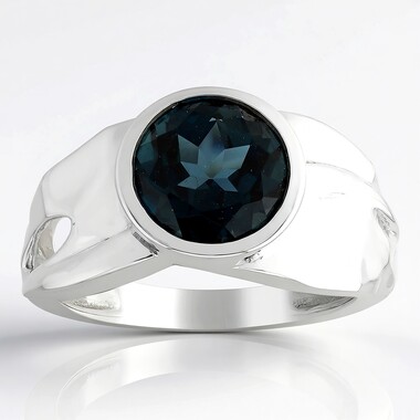 London Blue Topaz Silver Ring (Pallanova)