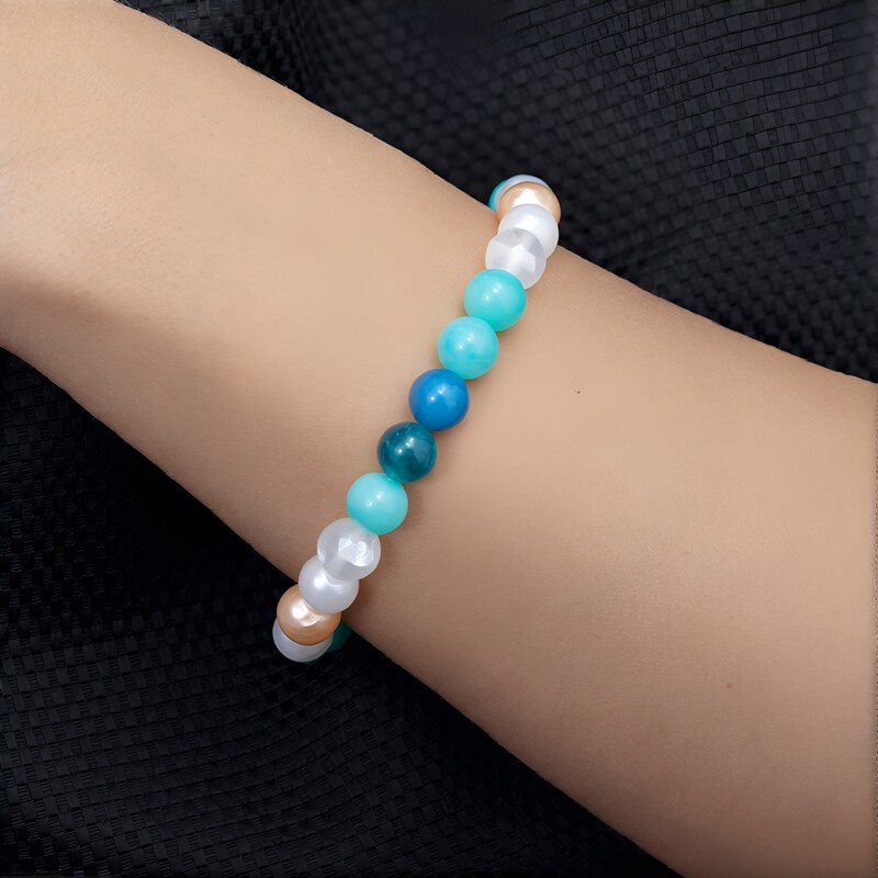 Bracciale con Perla d'Acqua Dolce Pesca (Riya)