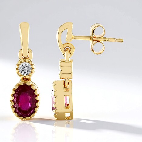 Orecchini in argento con Rubino Bemainty