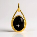 Ciondolo in oro con Diopside Stellato d'India