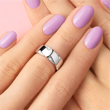Bague en argent et Diamant SI1 (G) (Annette)