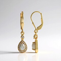 Orecchini in argento con Labradorite rosa Maniry