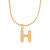 Silberhalskette- Buchstabe H