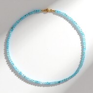 Collier en argent et Topaze bleu ciel