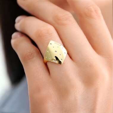 SI2 (H) Diamant-Goldring (de Melo)