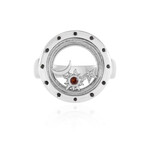 Anillo en plata con Granate de Mozambique