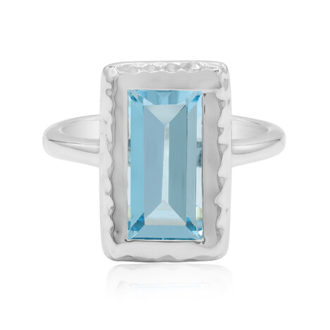 Bague en argent et Topaze bleu ciel (MONOSONO COLLECTION)