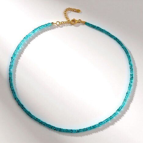 Collier en argent et Apatite bleue