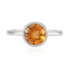 Anillo en plata con Cuarzo naranja