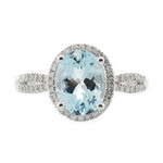 AAA-Brasilianischer Aquamarin-Goldring